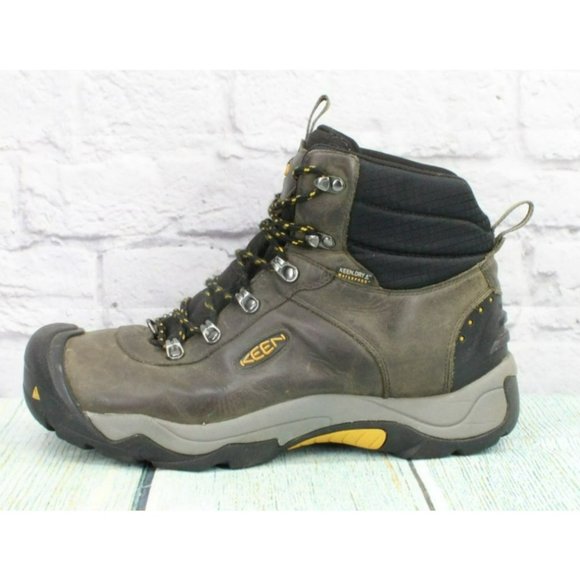 Keen Other - Keen Brown Leather Lace Up Insulated Waterproof Hiking Boots Size 12